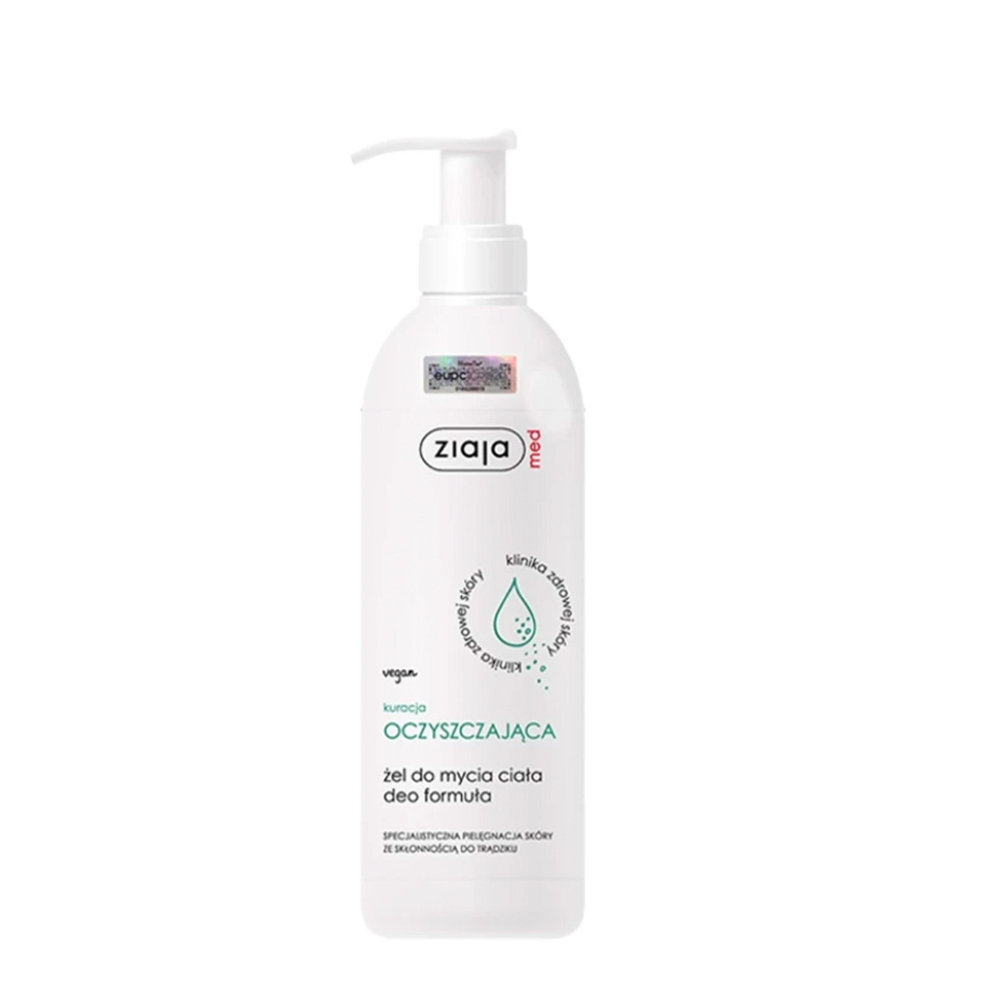 Ziaja Med Kuracja Oczyszczajaca Zel Do Mycia Ciala Deo Formula 400ml – Gel Tắm Đặc Trị Mụn Lưng, Ngừa Nấm & Khử Mùi Cơ Thể