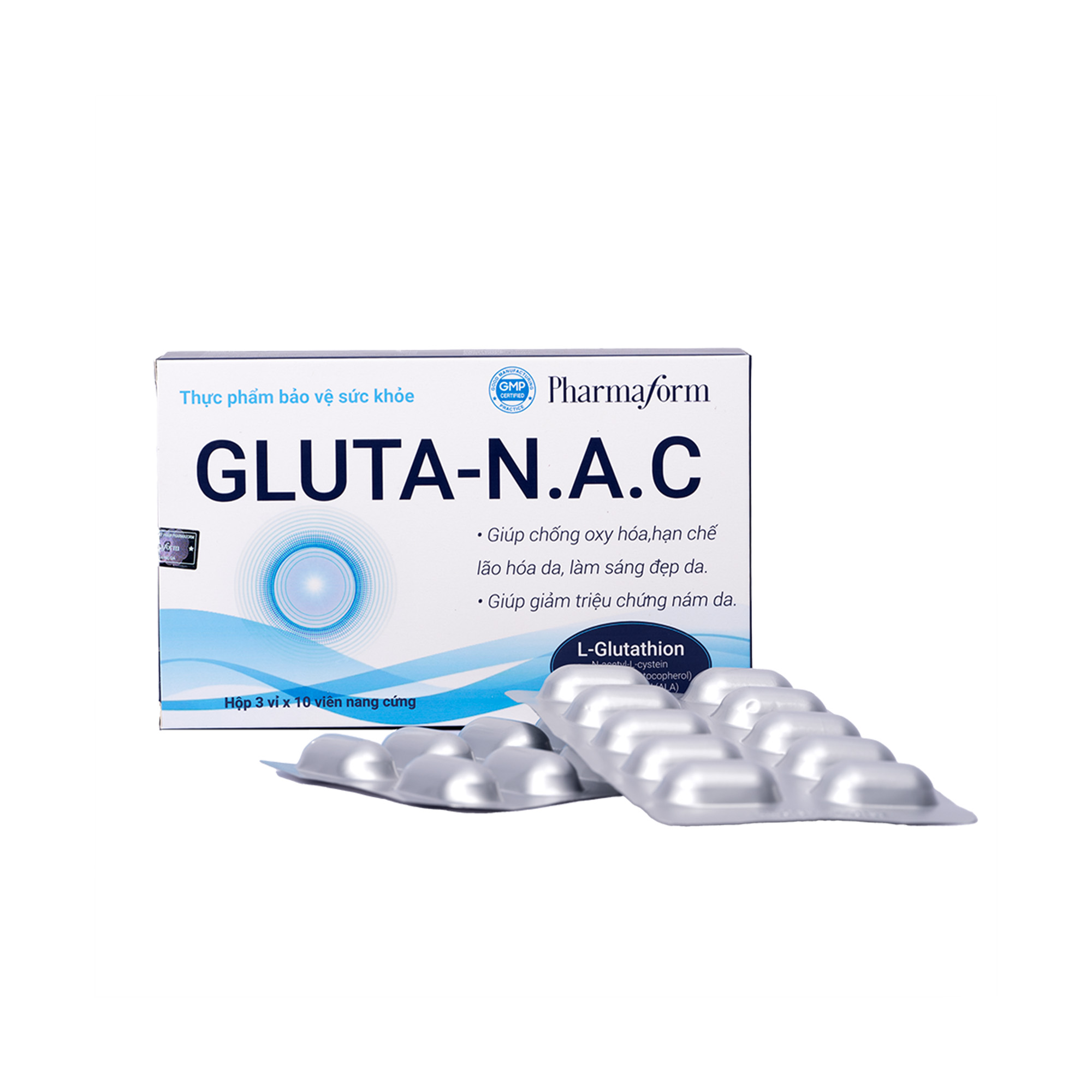 PHARMAFORM GLUTA-N.A.C: Vin Ung H Tr Sng Da, M Nm & Chng Lo Ha PHARMAFORM GLUTA-N.A.C: Vin Ung H Tr Sng Da, M Nm & Chng Lo Ha