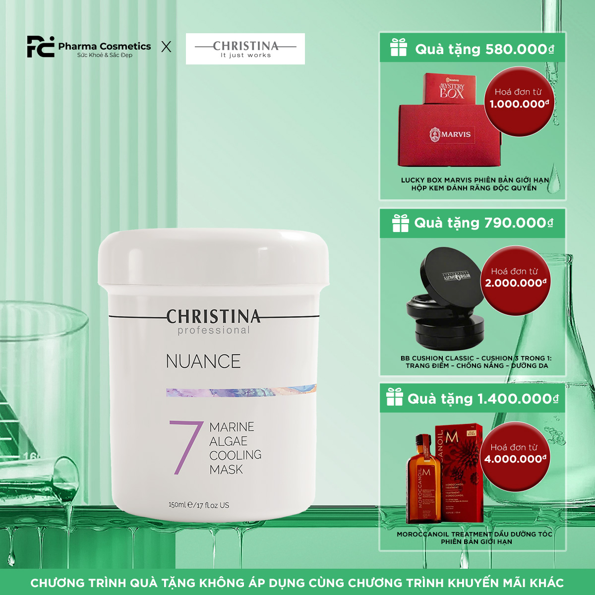 NUANCE PRO MARINE ALGAE COOLING MASK: Mặt Nạ Tảo Lạnh - Nâng Cơ, Làm Dịu & Phục Hồi Chuyên Sâu