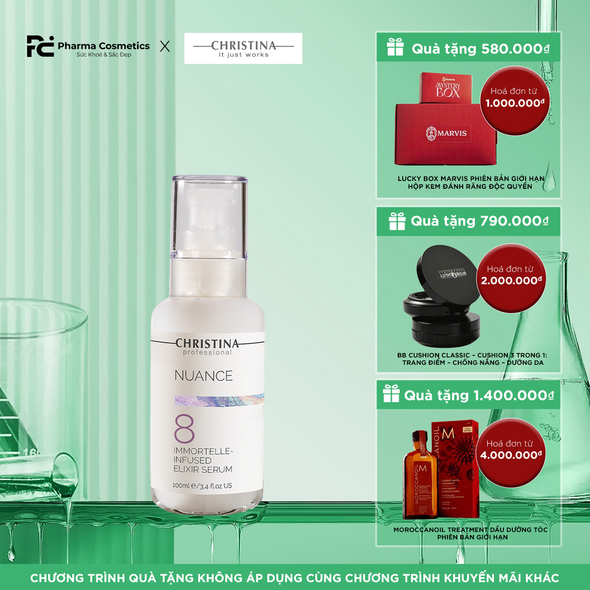 NUANCE PRO IMMORTELLE INFUSED ELIXIR SERUM: Tinh Chất Elixir Trẻ Hóa & Phục Hồi Làn Da Lão Hóa