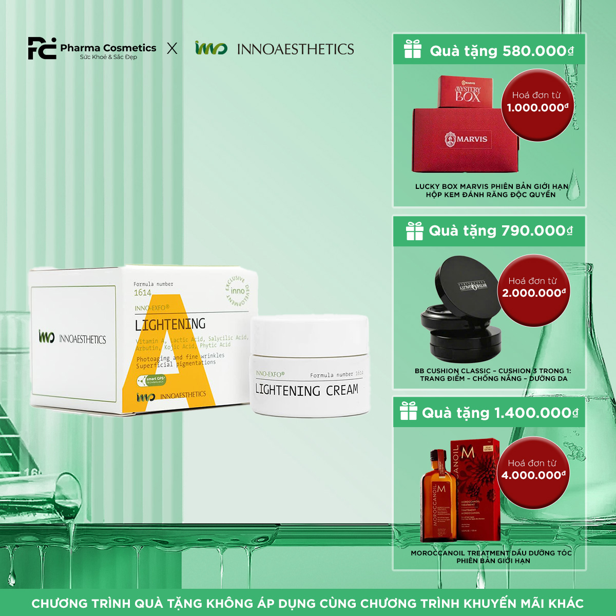 INNOAESTHETICS INNO-EXFO® LIGHTENING: Peel Retinoid Chuyên Sâu – Trẻ Hóa, Làm Sáng & Cải Thiện Nám Nông ( HÀNG CÔNG TY)