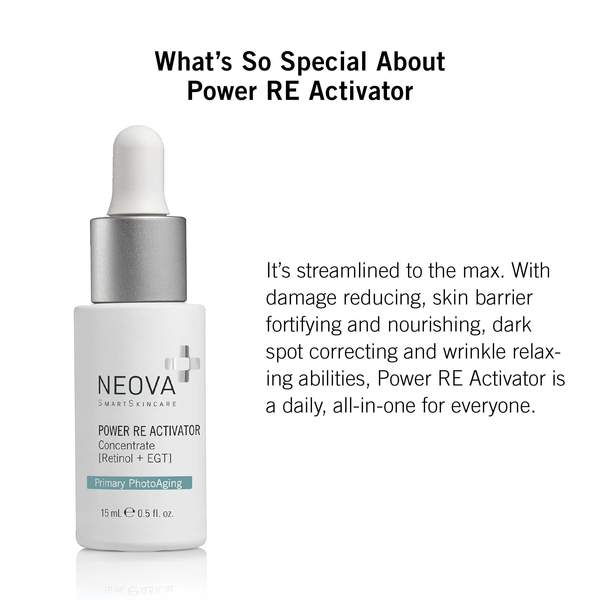 NEOVA POWER RE ACTIVATOR CONCENTRATE RETINOL + EGT / TINH CHẤT GIẢM NHĂN, TÁI TẠO DA