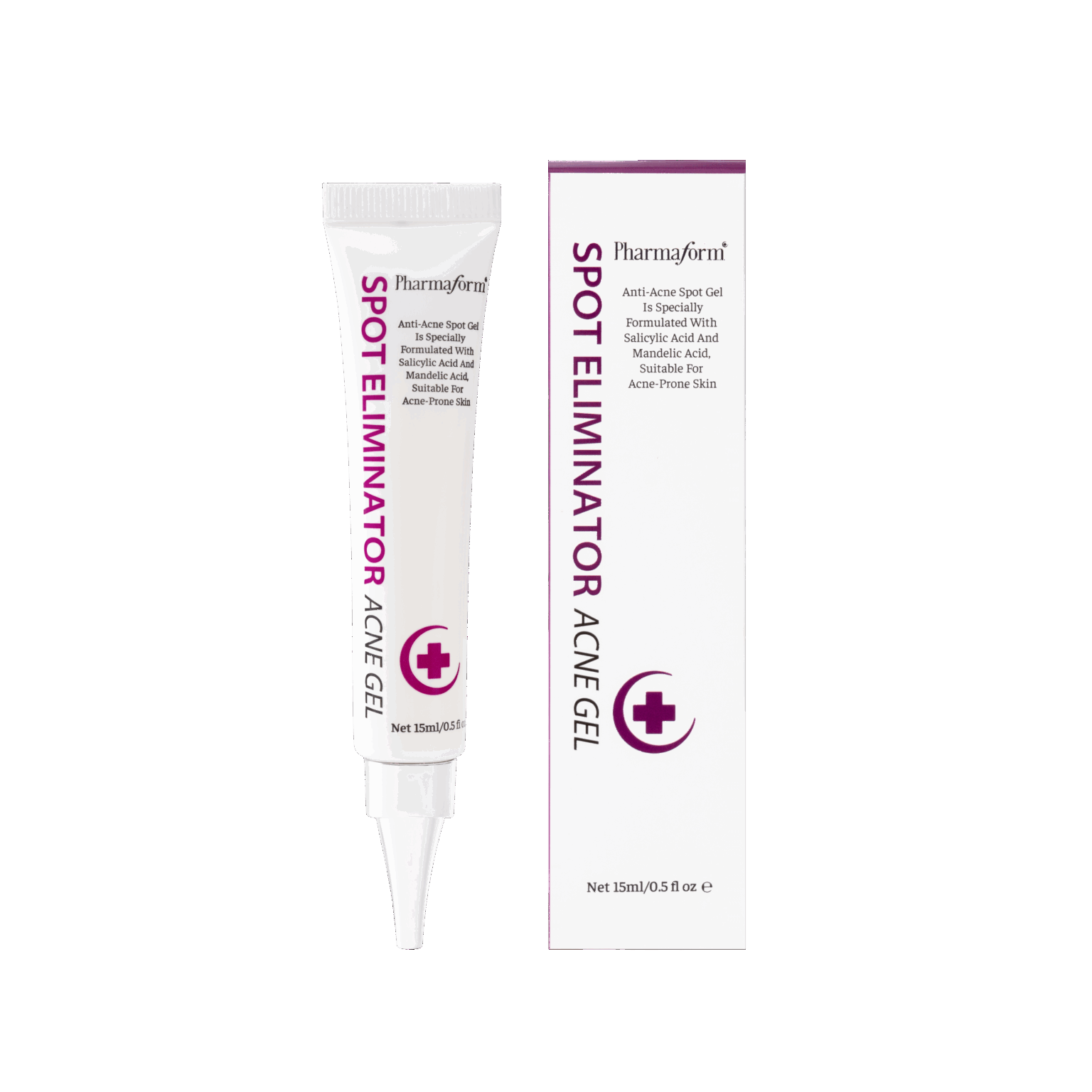 PHARMAFORM SPOT ELIMINATOR ACNE GEL: Gel Chấm Mụn Cấp Tốc - Giảm Mụn, Kiềm Dầu & Mờ Thâm