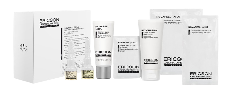 ERICSON LABORATOIRE NOVAPEEL [AHA] KIT 4 SESSIONS - Bộ Trị Liệu Thay Da Sinh Học & Tái Tạo Bề Mặt