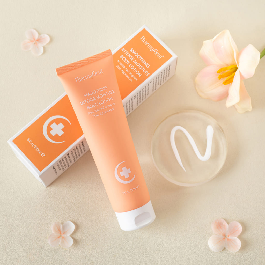 PHARMAFORM SMOOTHING INTENSE MOISTURE BODY LOTION: Sữa Dưỡng Thể Chuyên Sâu - Giảm Viêm Nang Lông & Mụn Lưng