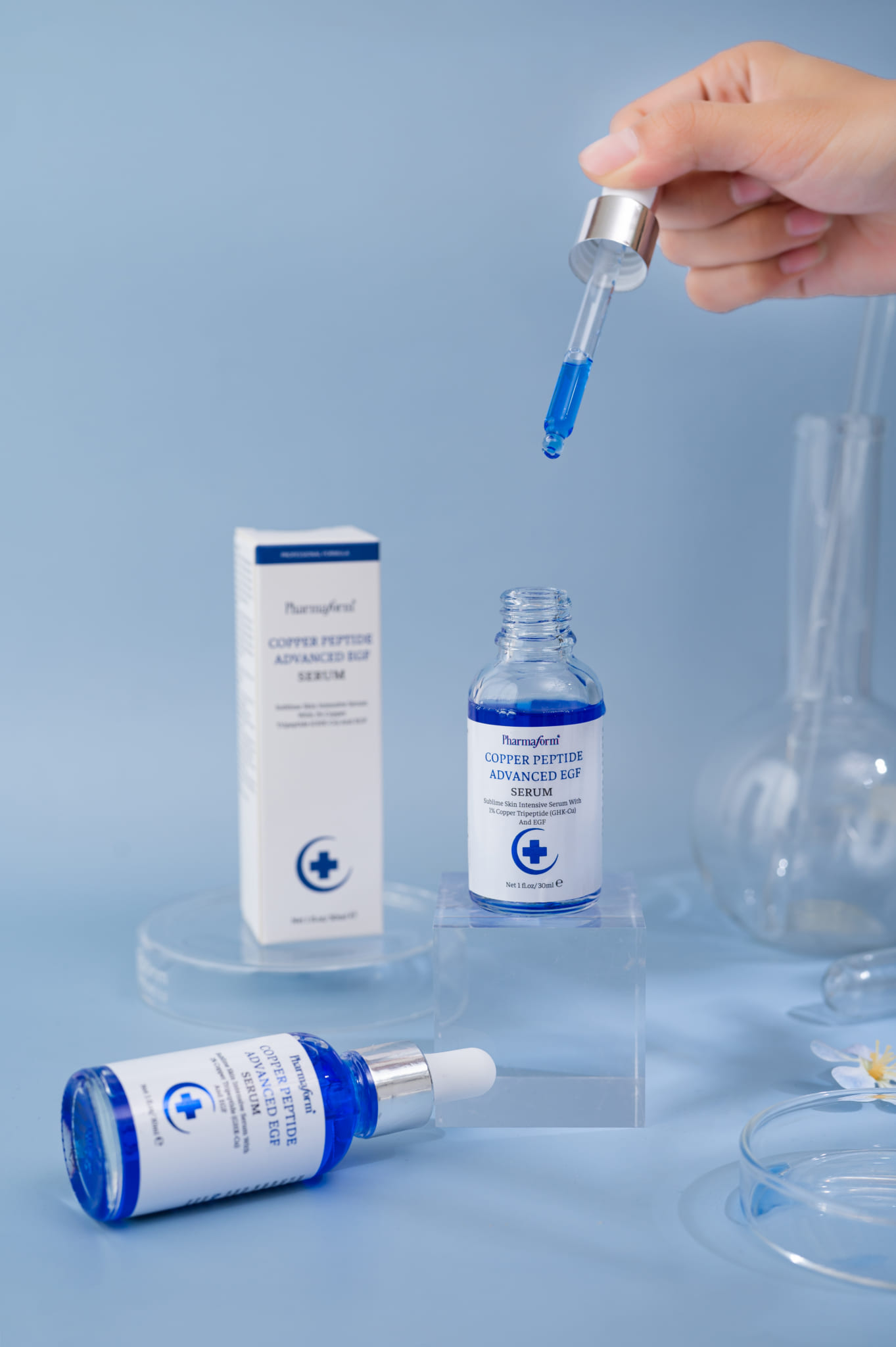 PHARMAFORM COPPER PEPTIDE ADVANCED EGF SERUM: Tinh Chất Phục Hồi & Tái Tạo Da Chuyên Sâu