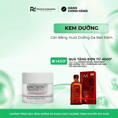 ERICSON BIOM + SENSITIVE - NUTRI BALANCE CREAM - Kem Cân Bằng, Nuôi Dưỡng Da Ban Đêm