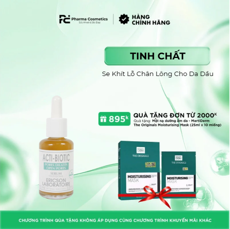ERICSON LABORATOIRE ACTI-BIOTIC OPEN PORES SERUM - Tinh Chất Se Khít Lỗ Chân Lông Cho Da Dầu