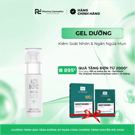 ERICSON LABORATOIRE ACTI-BIOTIC SEBO-GEL - Gel Dưỡng Kiểm Soát Nhờn & Ngăn Ngừa Mụn