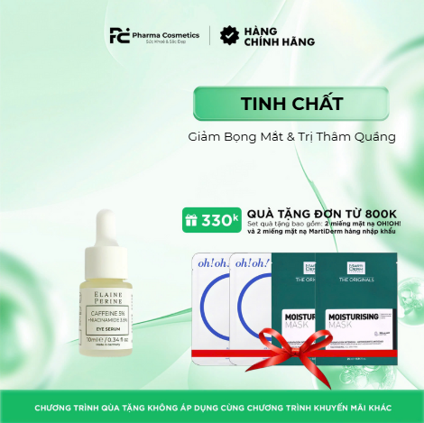 ELAINE PERINE CAFFEINE 5% + NIACINAMIDE 3.5% EYE SERUM - Tinh Chất Giảm Bọng Mắt & Trị Thâm Quầng