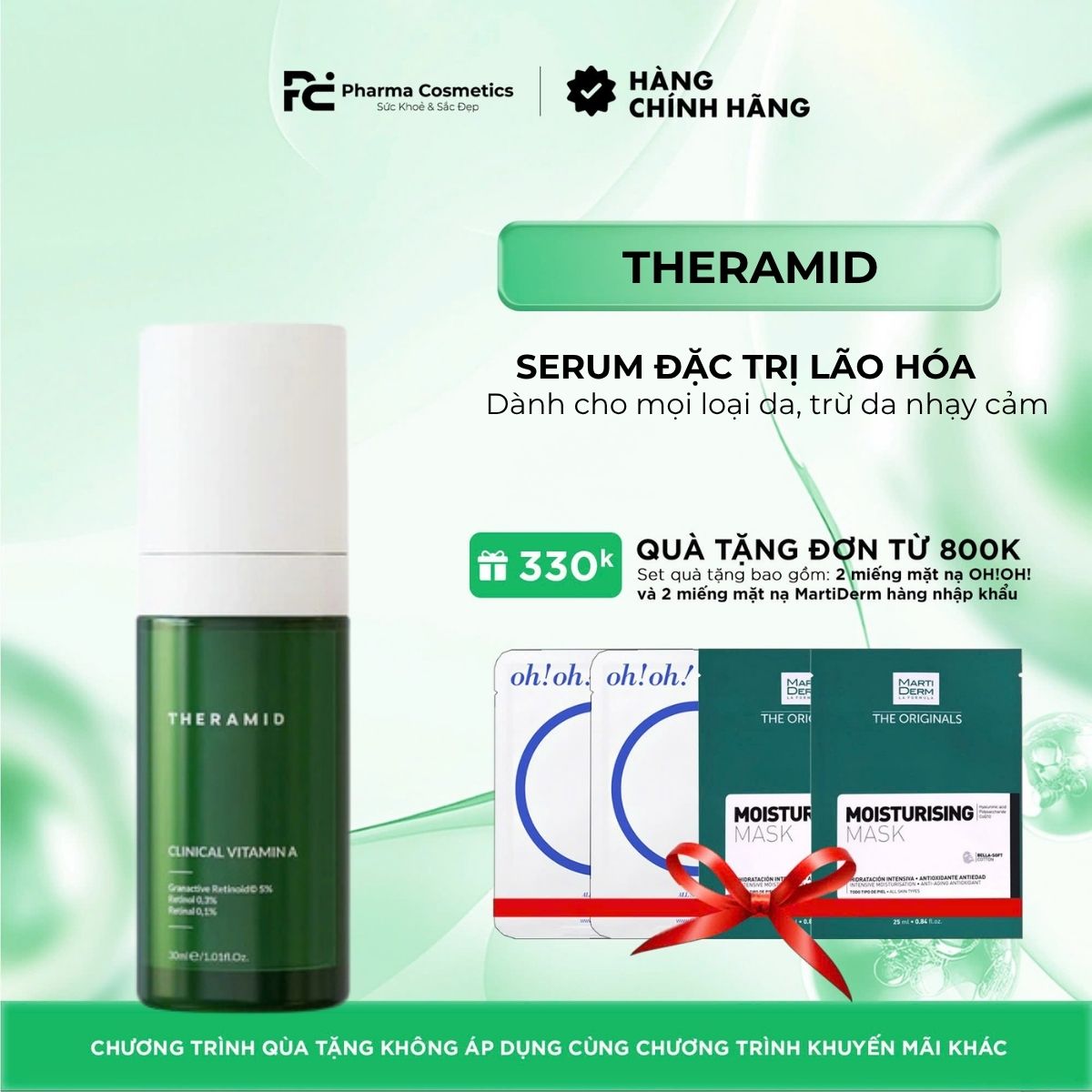 THERAMID CLINICAL VITAMIN A / SERUM ĐẶC TRỊ LÃO HÓA VỚI NỒNG ĐỘ VITAMIN A CAO