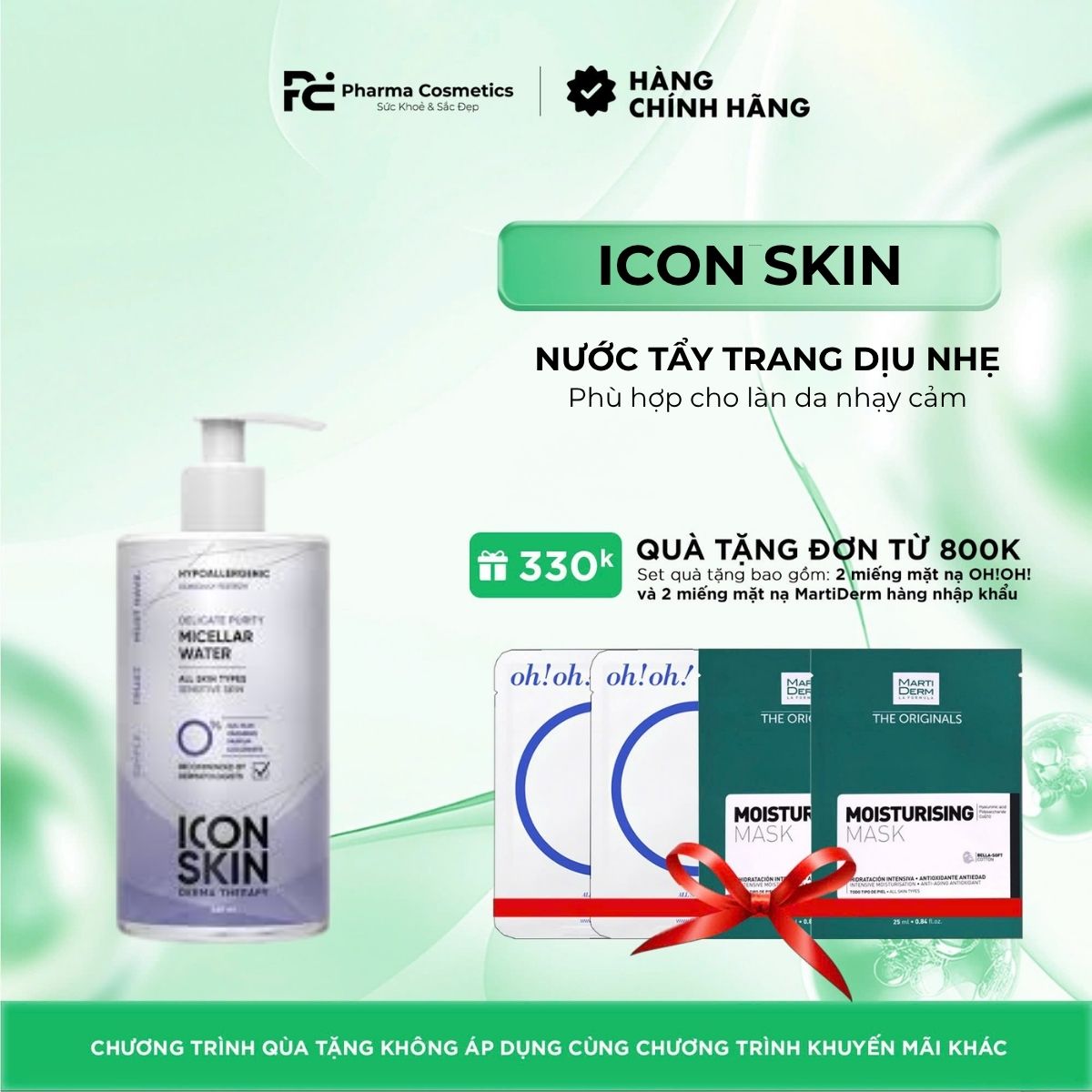 ICON SKIN DELICATE PURITY MICELLAR WATER /  NƯỚC TẨY TRANG DỊU NHẸ CHO LÀN DA SẠCH KHỎE & CÂN BẰNG 