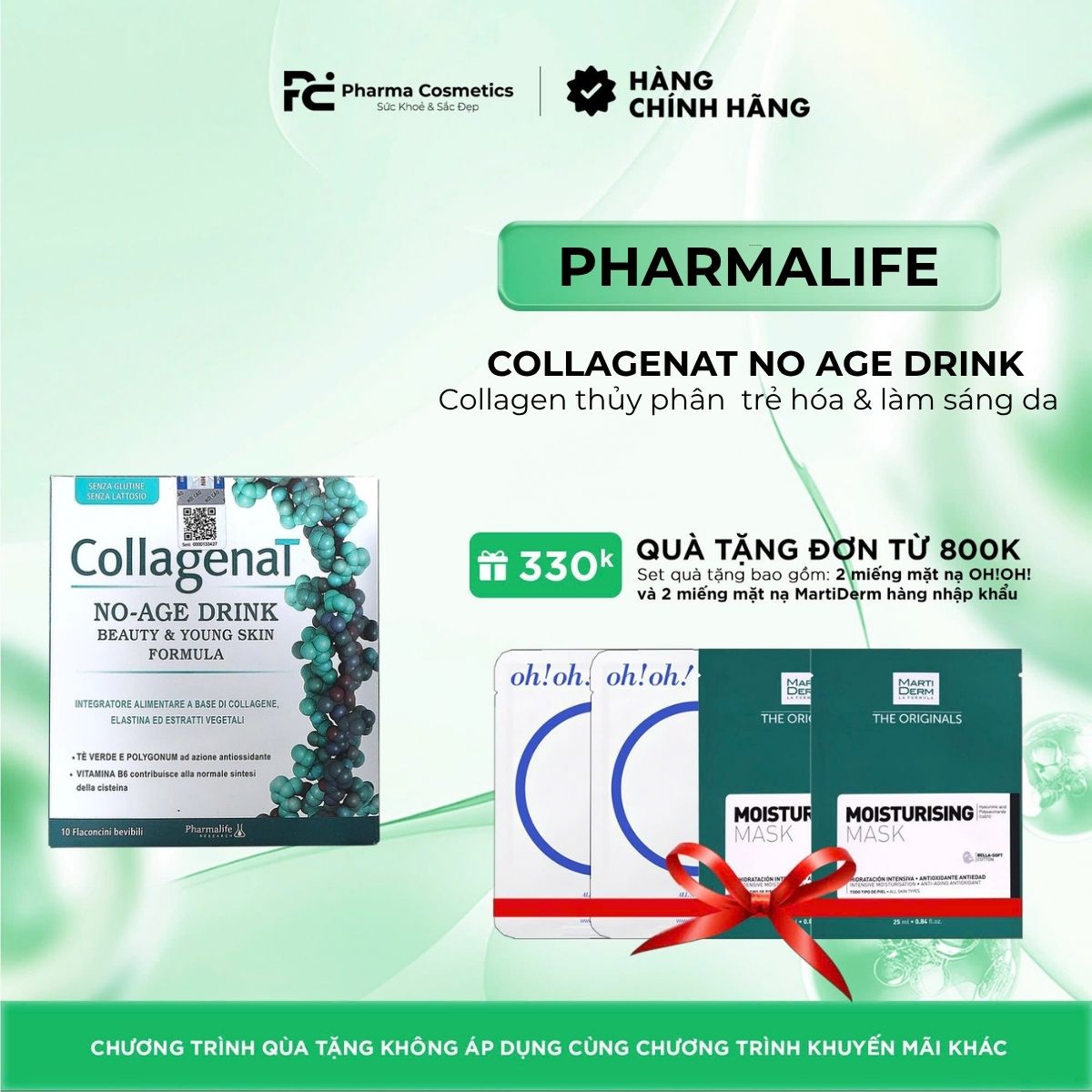 COLLAGENAT NO AGE DRINK / COLLAGEN THỦY PHÂN TRẺ HÓA & LÀM SÁNG DA 