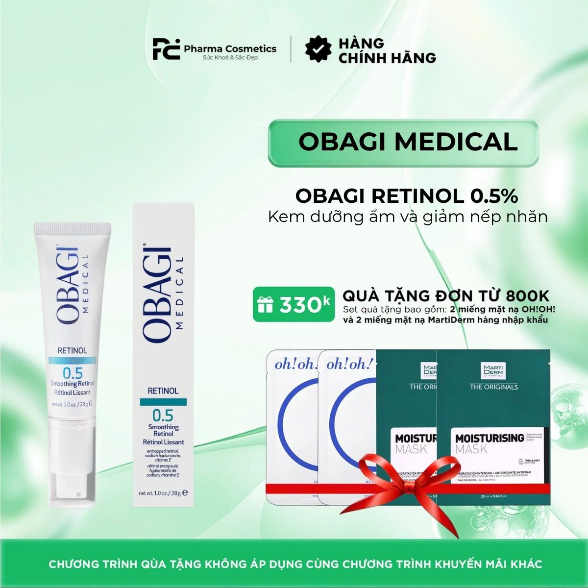 OBAGI RETINOL 0.5% / KEM DƯỠNG ẨM VÀ GIẢM NẾP NHĂN