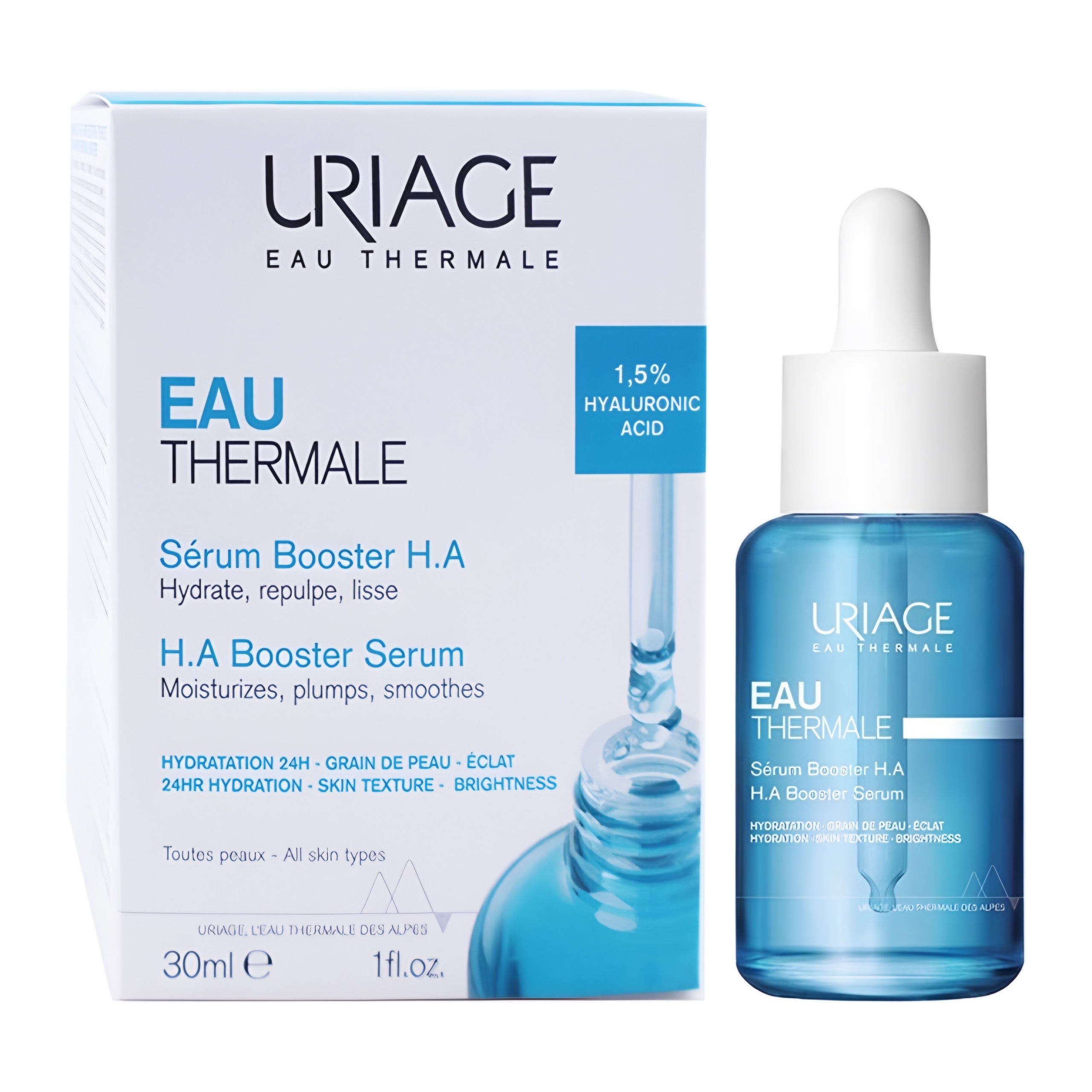 URIAGE EAU THERMALE SÉRUM BOOSTER H.A / SERUM DƯỠNG ẨM KHOÁNG TĂNG CƯỜNG H.A