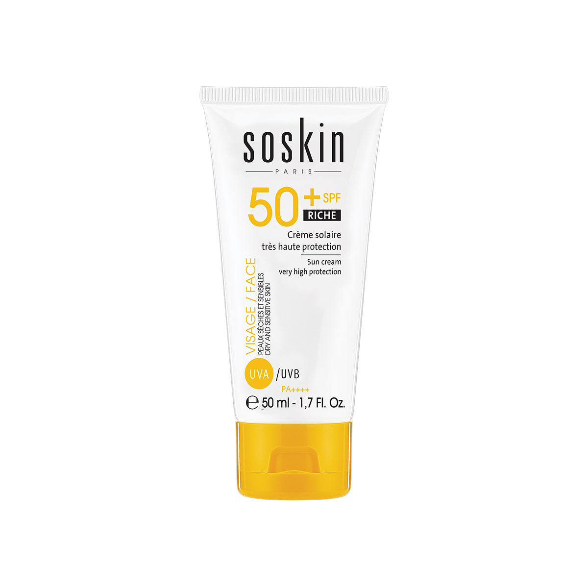 SOSKIN SPF50+ SUN CREAM VERY HIGH PROTECTION (RICH) / KEM DƯỠNG DA CHỐNG NẮNG SPF50+