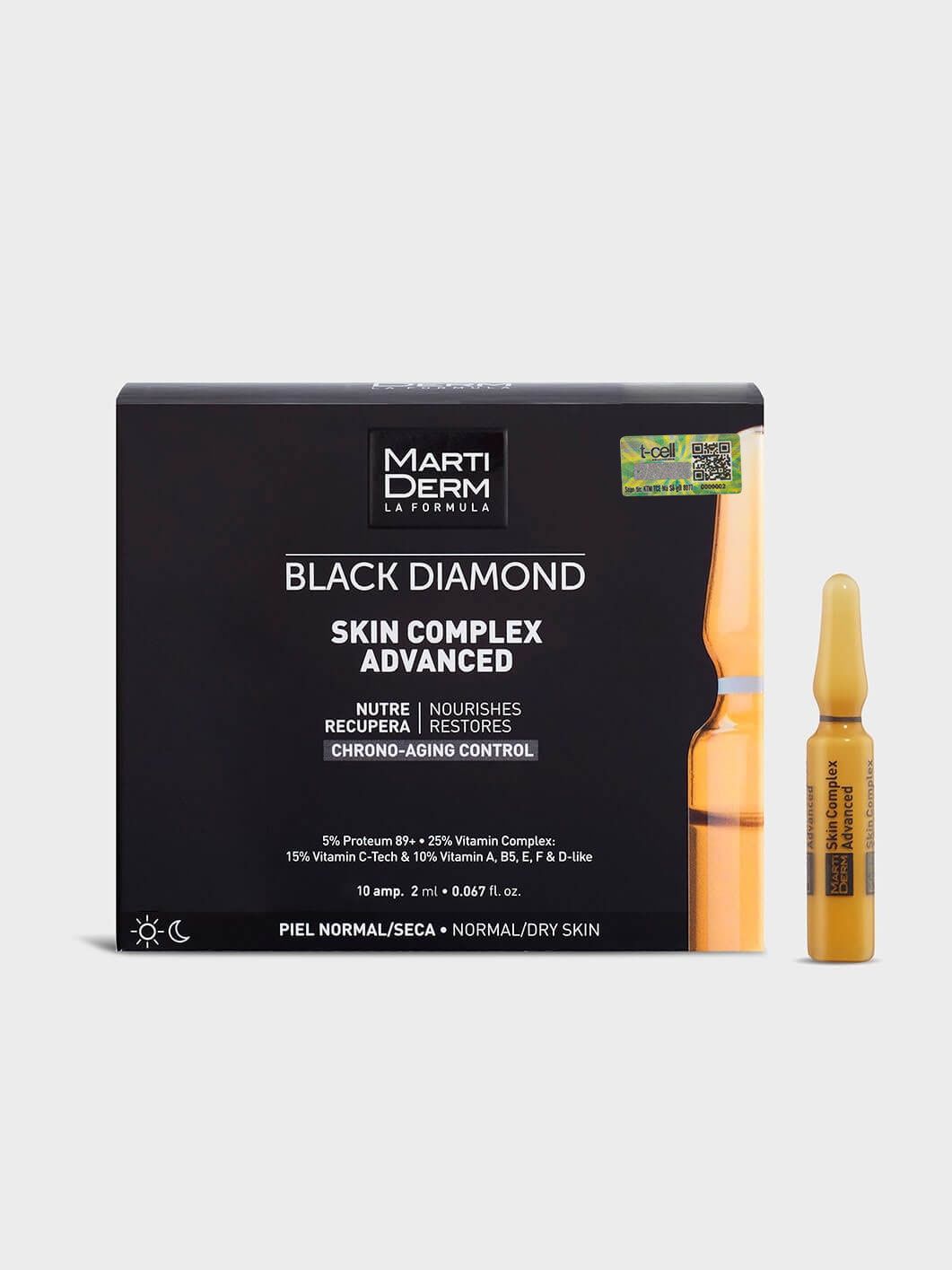 MARTIDERM BLACK DIAMOND SKIN COMPLEX ADVANCED / AMPOULE CHỐNG OXY HÓA TRẺ HÓA & LÀM SÁNG DA