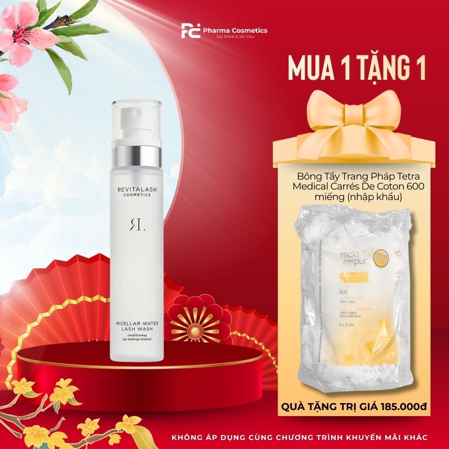REVITALASH MICELLAR WATER LASH WASH: Nước Tẩy Trang Dịu Nhẹ, Cấp Ẩm & Củng Cố Lông Mi