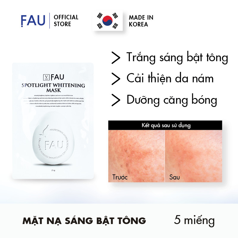 FAU Spotlight Whitening Mask – Mặt Nạ Dưỡng Sáng, Cải Thiện Đốm Sắc Tố Và Dưỡng Da Mịn Màng