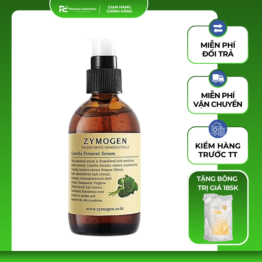 ZYMOGEN CENTELLA FERMENT SERUM: Tinh Chất Rau Má Lên Men - Phục Hồi, Dịu Da, Ngăn Ngừa Sẹo Cho Làn Da Khỏe Mạnh