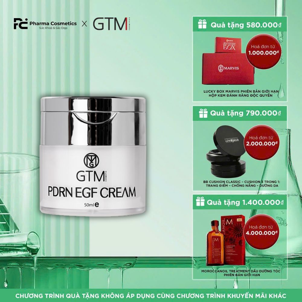 GTM PDRN EGF CREAM: Kem Tái Tạo & Dưỡng Ẩm Chuyên Sâu, Phục Hồi Làn Da Tổn Thương