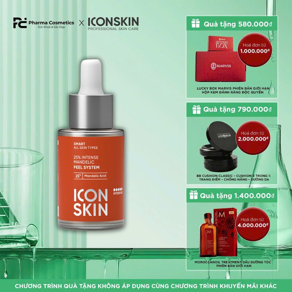ICON SKIN 25% INTENSE MANDELIC PEEL SYSTEM / PEEL DA CĂNG BÓNG, TRẮNG SÁNG