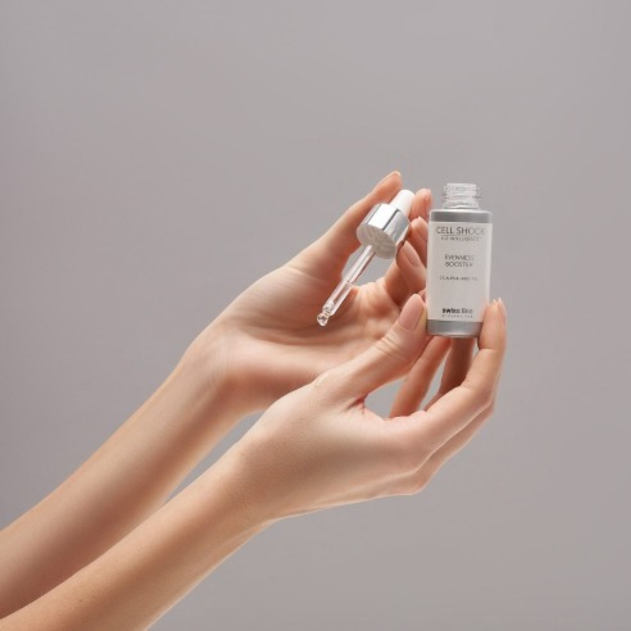 SWISS LINE CS AL EVENNESS BOOSTER 2% AIPHA-ARBUTIN / TINH CHẤT TRẮNG SÁNG LÀM ĐỀU MÀU DA, ĐẶC TRỊ SẮC TỐ VÀ SẠM NÁM