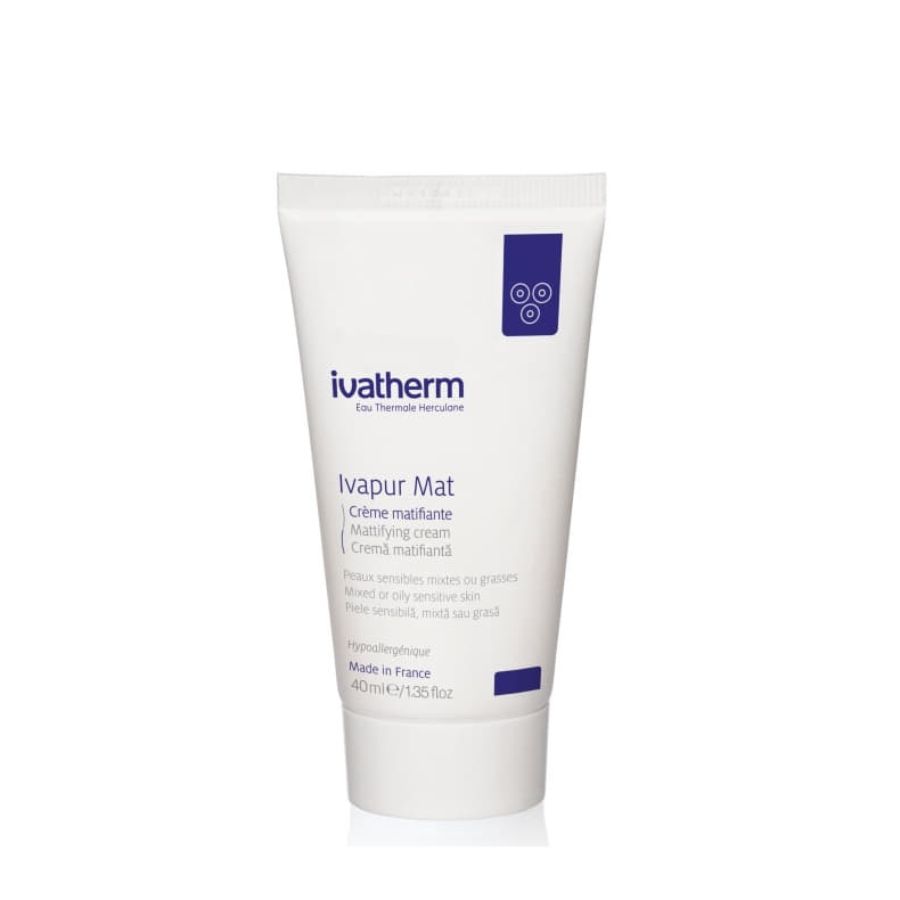 IVATHERM IVAPUR MAT MATTIFYING CREAM: Kem Dưỡng Kiềm Dầu, Dưỡng Ẩm & Làm Dịu Cho Da Dầu Nhạy Cảm