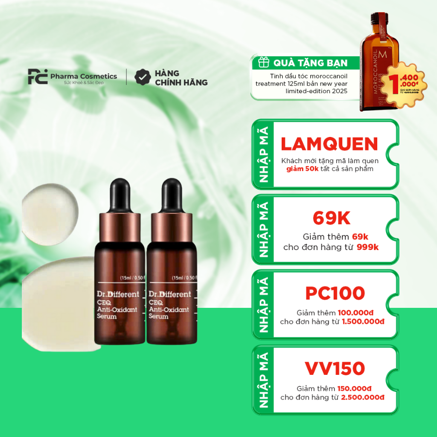 DR.DIFFERENT CEQ ANTI-OXIDANT SERUM / SERUM CHỐNG LÃO HÓA