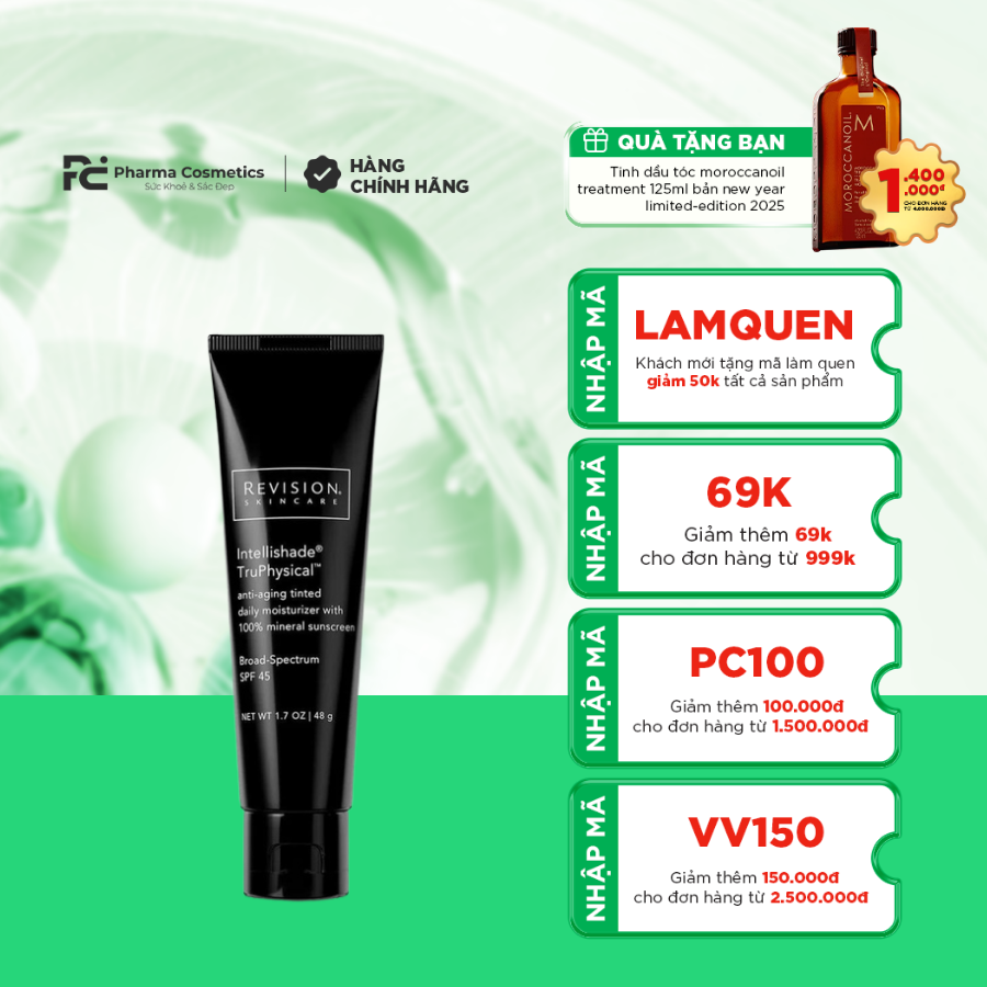 REVISION INTELLISHADE TRUPHYSICAL SPF45 / KEM CHỐNG NẮNG DƯỠNG ẨM VÀ CHỐNG LÃO HÓA CÓ MÀU