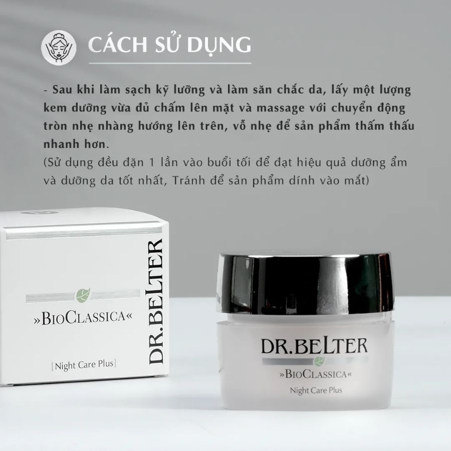 DR.BELTER BIO CLASSICA NIGHT CARE PLUS/ KEM PHỤC HỒI BAN ĐÊM CHO DA THIẾU DƯỠNG CHẤT DR.BELTER BIO CLASSICA NIGHT CARE PLUS