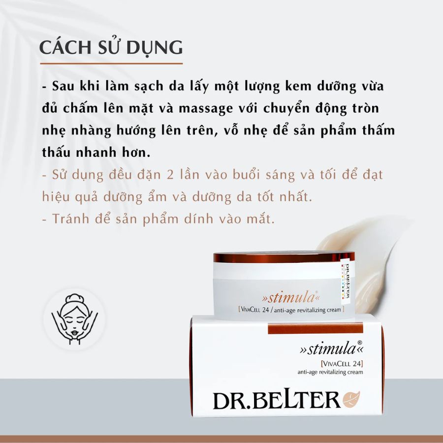 DR.BELTER VIVACELL 24 ANTI AGE REVITALIZING CREAM / KEM DƯỠNG TẾ BÀO GỐC TÁI TẠO DÀNH CHO DA LÃO HÓA 24H