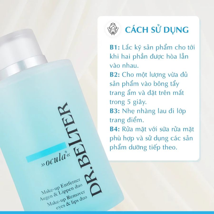 DR.BELTER OCULA MAKE UP REMOVER - EYES & LIPS DUO/ DẦU TẨY TRANG MẮT MÔI DR.BELTER OCULA MAKE UP REMOVER - EYES & LIPS DUO