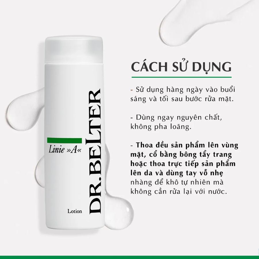 DR.BELTER LINE A LOTION/ NƯỚC CÂN BẰNG KHÁNG KHUẨN, CHỐNG VIÊM CHO DA MỤN