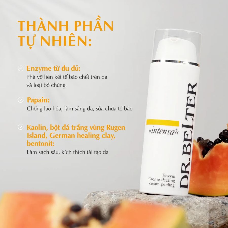 DR.BELTER INTENSA ENZYM CREAM PEELING/ KEM TẨY DA CHẾT ENZYM TÁI TẠO, LÀM SÁNG DA