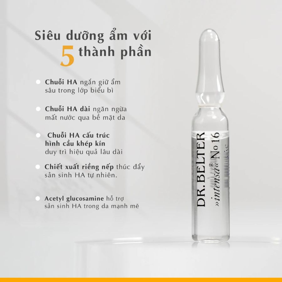 DR.BELTER INTENSA NO.16 HYALURONIC FACTOR 5/ TINH CHẤT DƯỠNG ẨM DR.BELTER INTENSA NO.16 HYALURONIC FACTOR 5