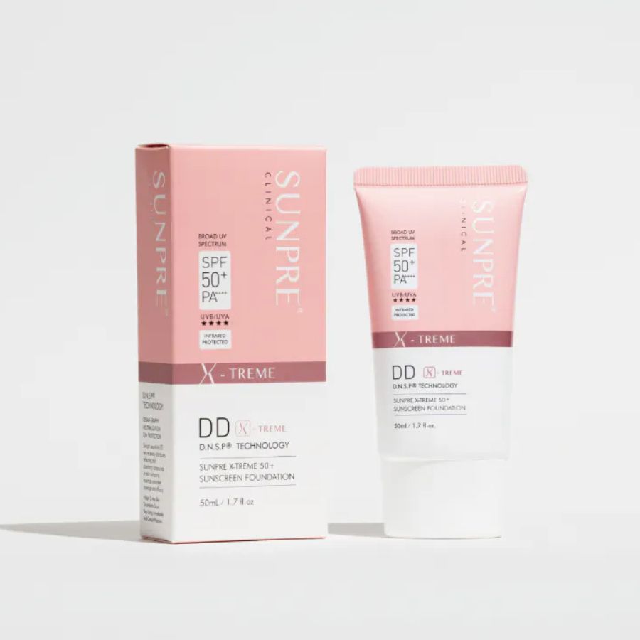 MONA FREMA SUNPRE DD X-TREME 50+ SUNSCREEN FOUNDATION KEM CHỐNG NẮNG CAO CẤP MÀU KEM NỀN (SPF50+ PA++++)