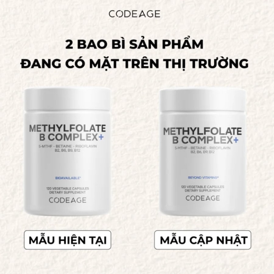Codeage Methylfolate B Complex – Viên Uống Giải Pháp Vitamin B Nhóm Methyl Hóa Cao Cấp