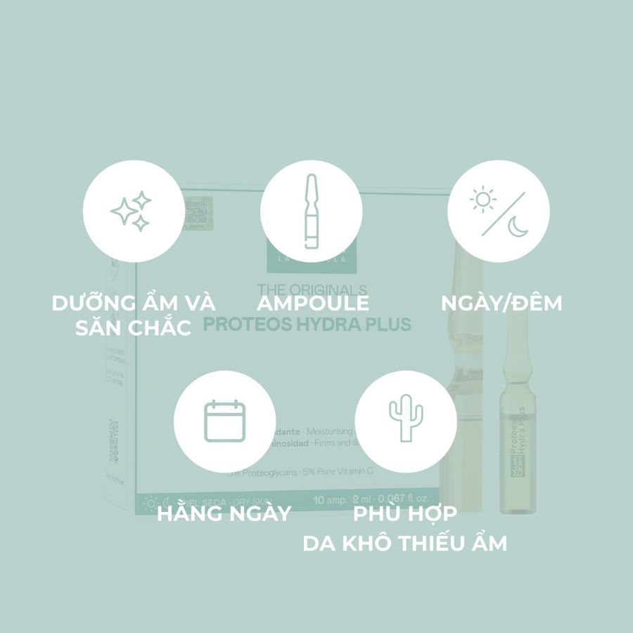 MARTIDERM THE ORIGINALS PROTEOS HYDRA PLUS / AMPOULE DƯỠNG ẨM, LÀM SĂN CHẮC & NGỪA LÃO HOÁ DA
