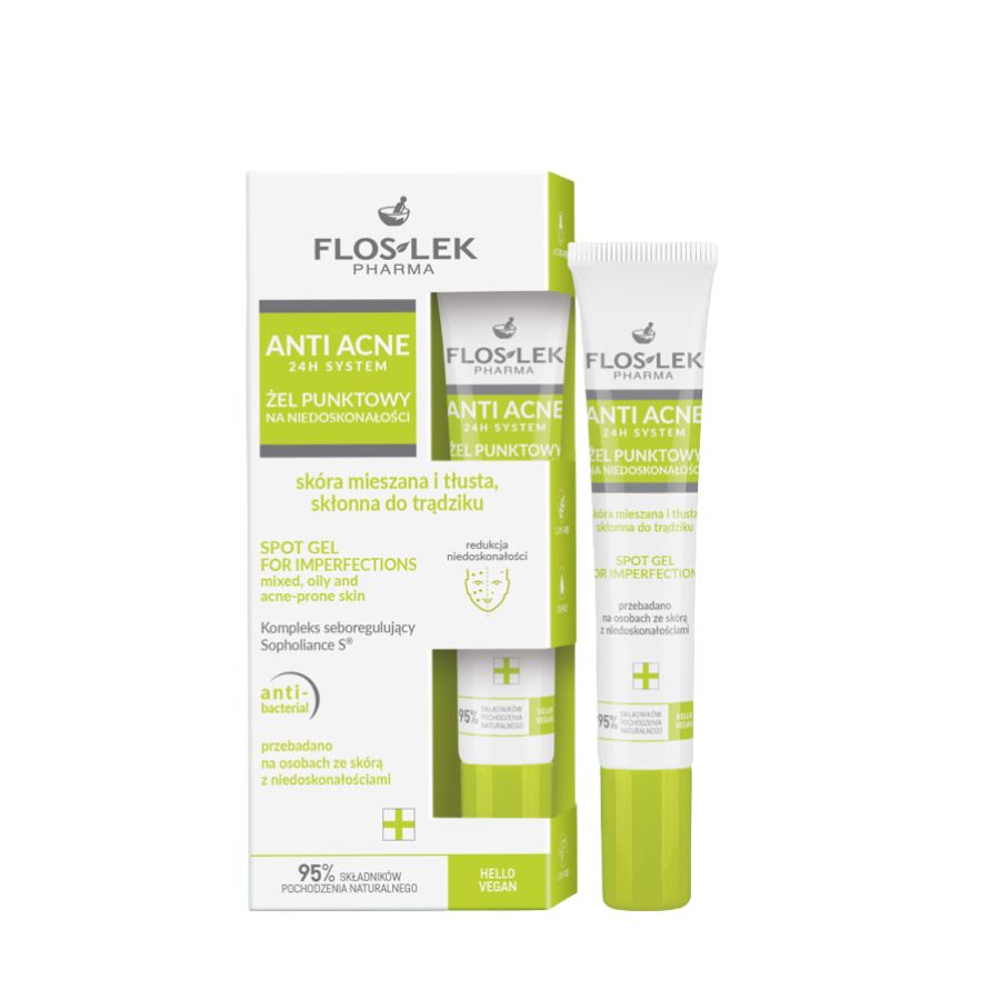 FLOSLEK ANTI ACNE SPOT GEL FOR IMPERFECTIONS : Gel Đặc Trị Mụn Diệt Khuẩn - Hỗ Trợ Gom Cồi & Tiêu Viêm Hiệu Quả