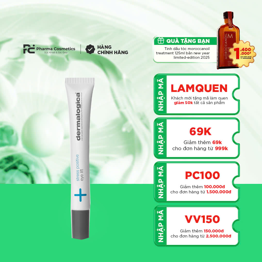 DERMALOGICA STRESS POSITIVE EYE LIFT: Mặt Nạ Mắt Đa Năng - Giảm Bọng, Sáng Quầng Thâm & Căng Da