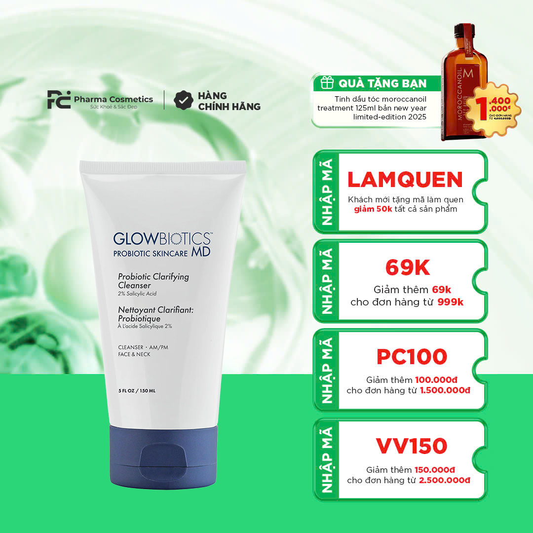 GLOWBIOTICS PROBIOTIC CLARIFYING CLEANSER / SỮA RỬA MẶT CHO DA DẦU MỤN, MỤN NỘI TIẾT