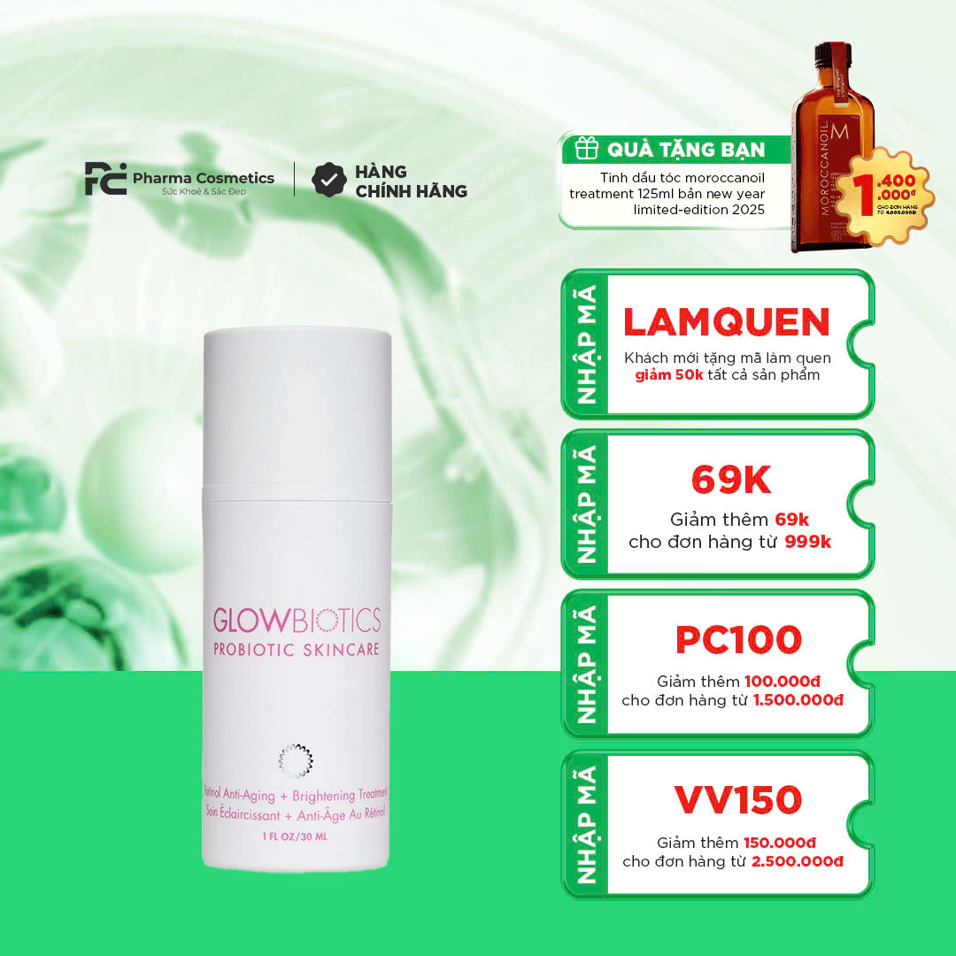 GLOWBIOTICS RETINOL ANTI-AGING + BRIGHTENING TREATMENT / TINH CHẤT CHỐNG LÃO HOÁ VÀ LÀM SÁNG