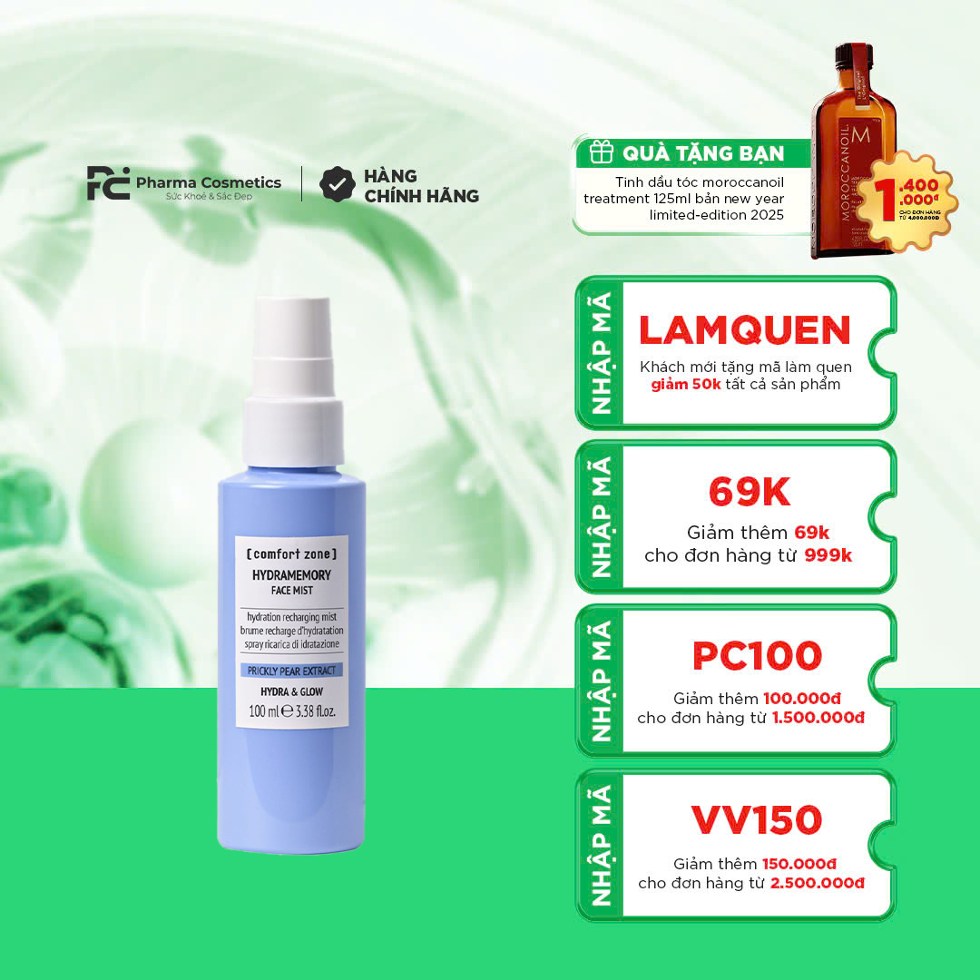 COMFORT ZONE HYDRAMEMORY FACE MIST: Xịt Dưỡng Ẩm Tức Thì - Cho Làn Da Tươi Mới & Căng Tràn Sức Sống