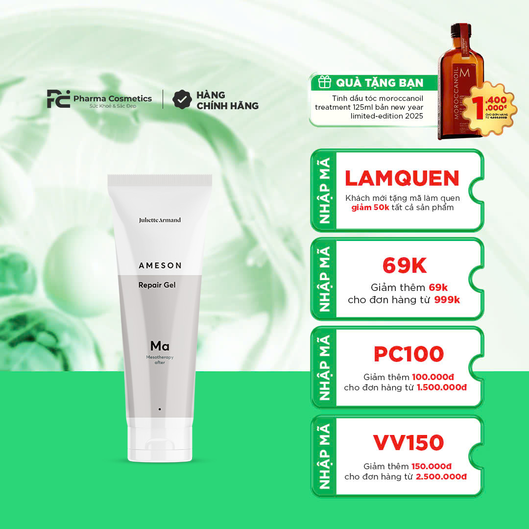 JULIETTE ARMAND AMESON REPAIR GEL: Gel Phục Hồi & Tái Tạo Chuyên Sâu Cho Làn Da Tổn Thương