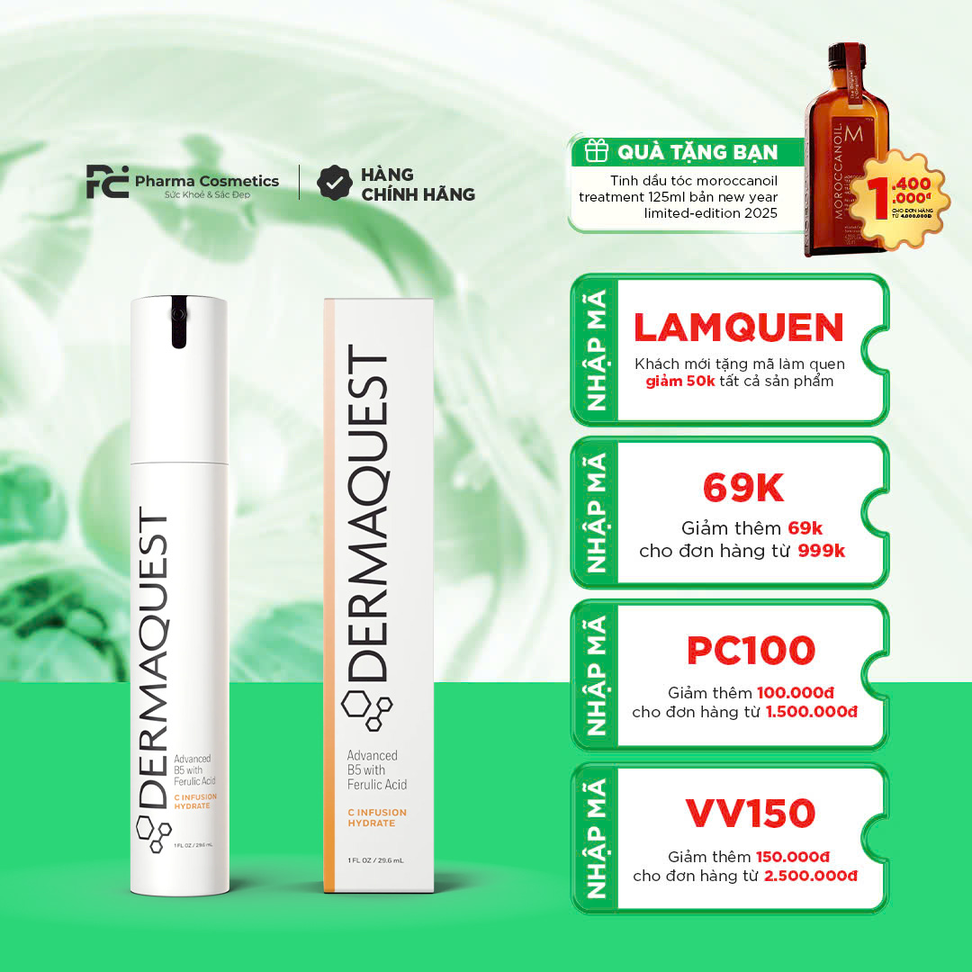 DERMAQUEST ADVANCED B5 WITH FERULIC ACID: Serum Cấp Ẩm, Chống Oxy Hóa Toàn Diện & Phục Hồi Da