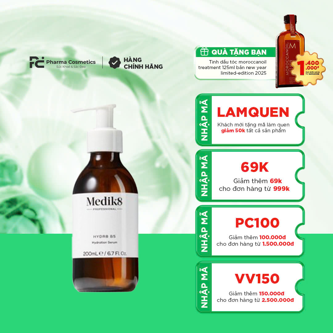 MEDIK8 HYDR8 B5™: Tinh Chất Cấp Ẩm Chuyên Sâu, Phục Hồi & Tái Tạo Làn Da 200ML