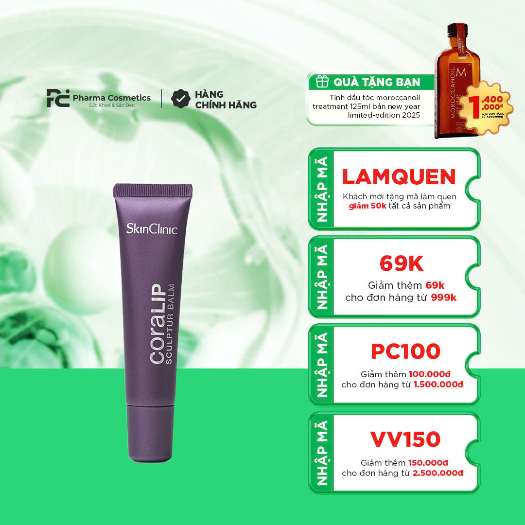 SKINCLINIC CORALIP: Serum Làm Đầy & Hồng Môi, Cải Thiện Rãnh Nhăn Hiệu Quả