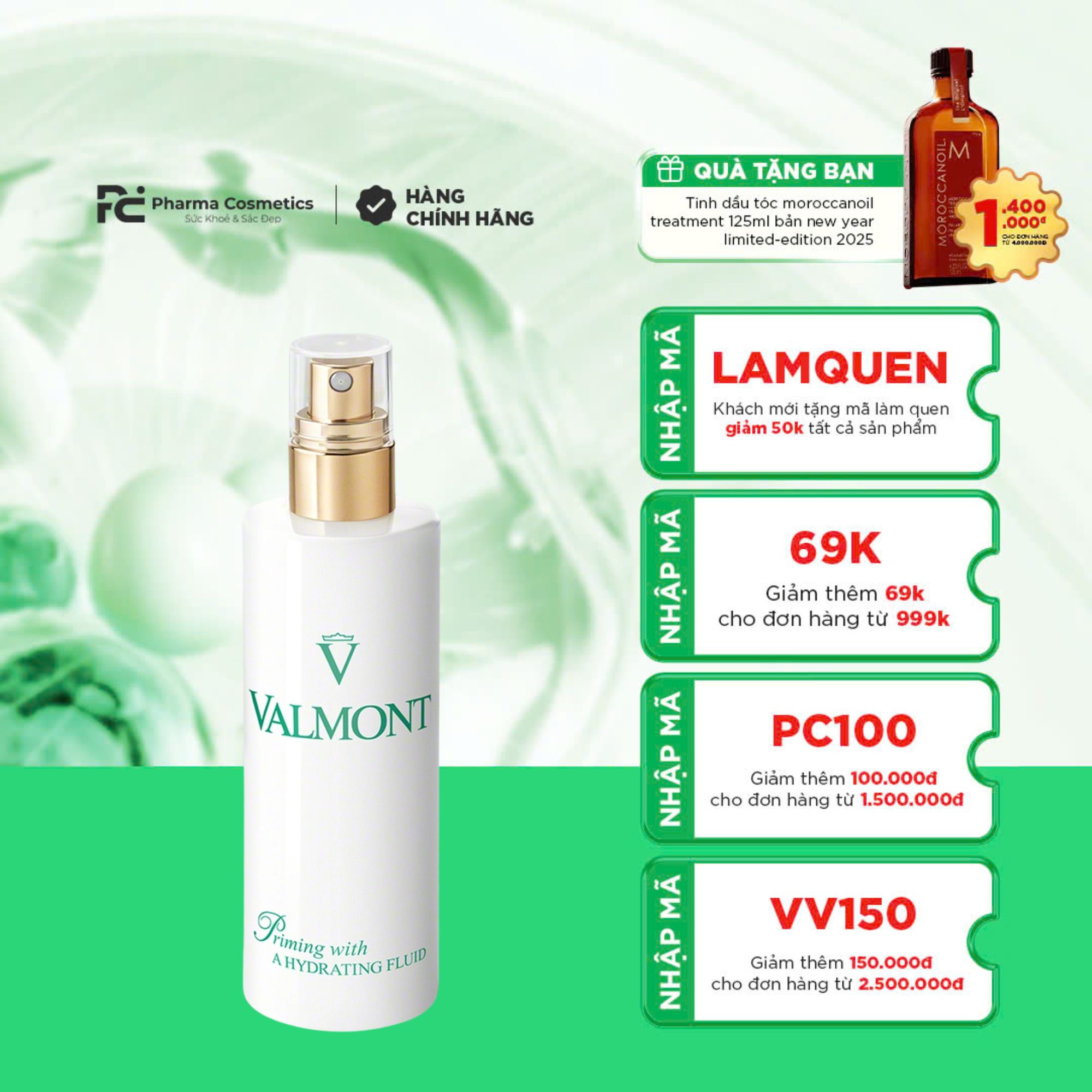 VALMONT PRIMING WITH A HYDRATING FLUID: Xịt Khoáng Cấp Ẩm Tức Thì – Bí Quyết Cho Làn Da Căng Mọng, Rạng Rỡ
