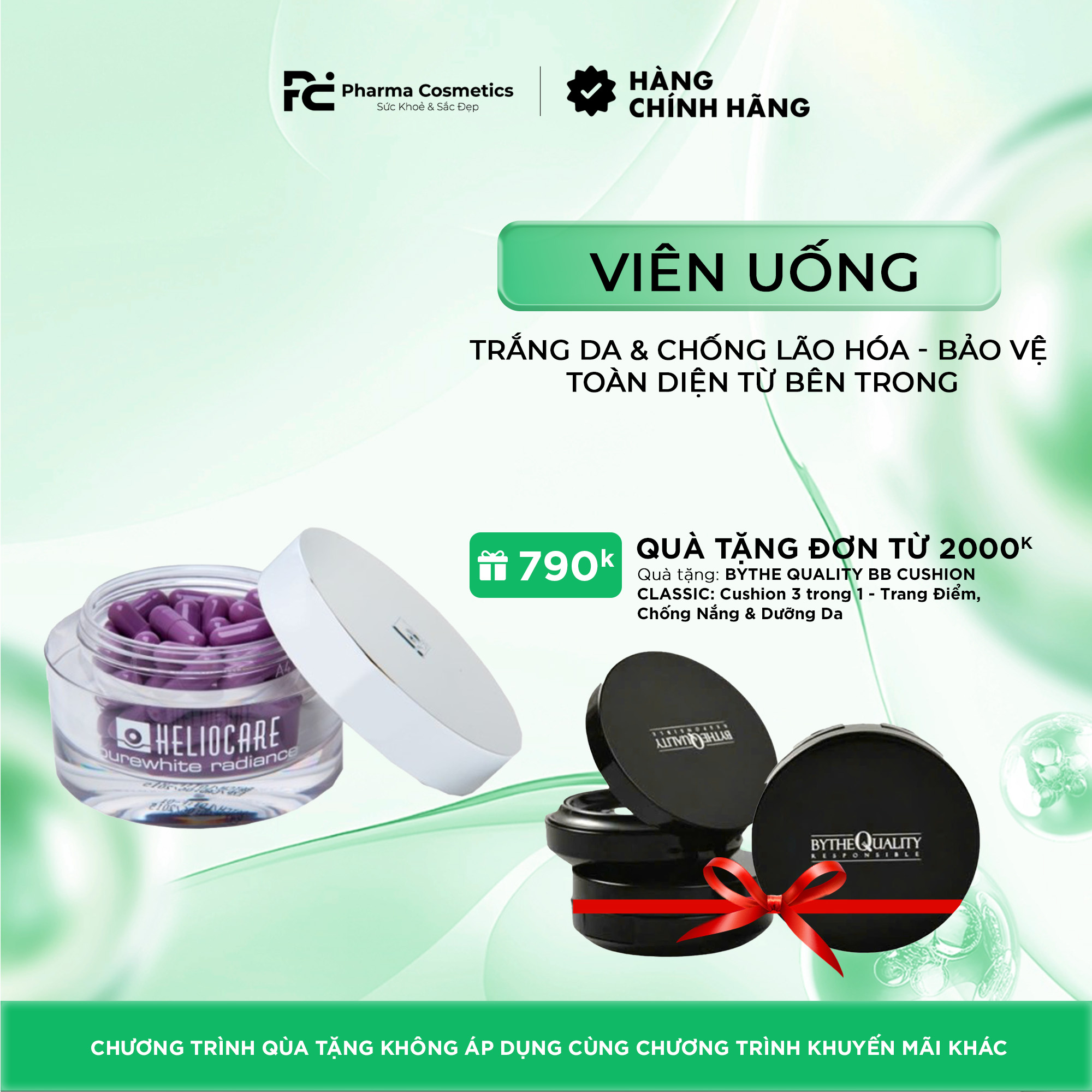 HELIOCARE PUREWHITE RADIANCE: Viên Uống Trắng Da & Chống Lão Hóa - Bảo Vệ Toàn Diện Từ Bên Trong